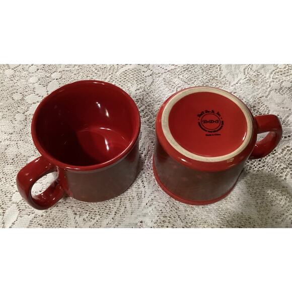 Set of 2 Red Plaid Mug Coffee Cups Dat'l Do It Inc. - Picture 10 of 10